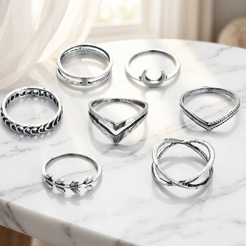 Ladies Silver Ring Set  - Picture 2 of 6
